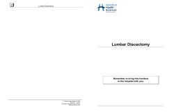 Lumbar Discectomy - Hamilton Health Sciences