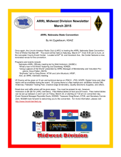 ARRL Midwest Division Newsletter March 2015