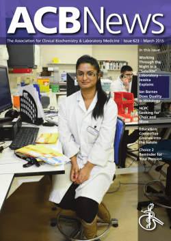 In this issue The Association for Clinical Biochemistry & Laboratory