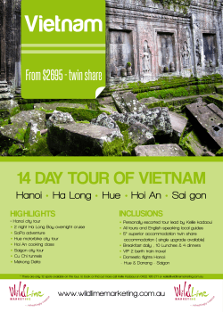 14 DAY TOUR OF VIETNAM - Wildlime Marketing & Events