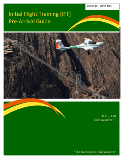 Initial Flight Training (IFT) Pre