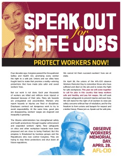 Workers Memorial Day Fact Sheet (English) - AFL-CIO
