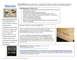 Signs/Symptoms of Heroin Use - South Milwaukee Police Department
