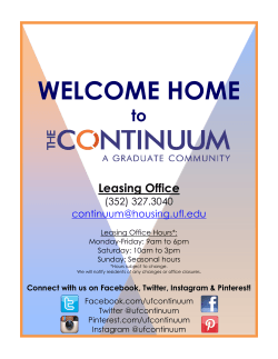 Move-in Packet - The Continuum