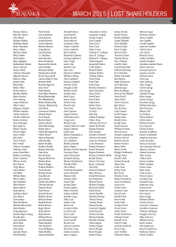 the latest Lost Shareholder List.