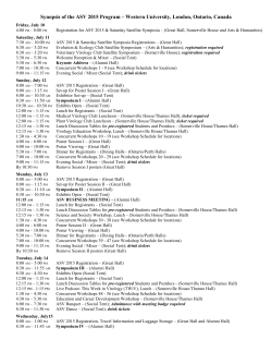 ASV 2015 Program Information