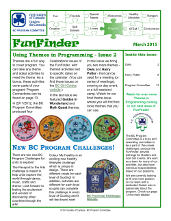 FunFinder March 2015 - Girl Guides of Canada