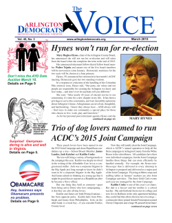 Read the Latest Issue - Arlington County Democratic Party