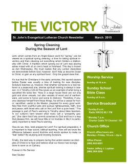 Current Newsletter - St. John`s Evangelical Lutheran Church