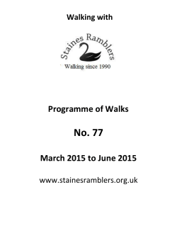 Programme 77 Walks - Staines Ramblers, Surrey
