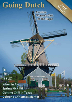 Going Dutch Magazine  - American Women`s Club of the Hague