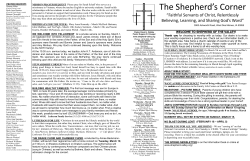 Weekly Announcements - Shepherd of The Valley Lutheran Church
