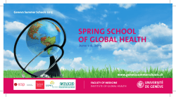 SPRING SCHOOL OF GLOBAL HEALTH