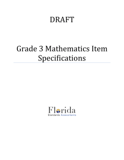 Grade 3 Mathematics Item Specifications