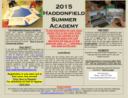 2015 Haddonfield Summer Academy