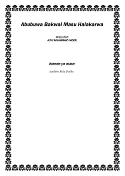 Abubuwa Bakwai Masu Halakarwa