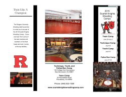 Train Like A Champion - Scarlet Knights Wrestling Camps