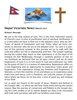 Nepal Vicariate News, March 2015 - St. Andrew the Apostle Catholic