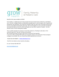 Beautiful clinic space available at GROW! Grow Health is a