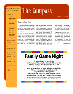 March 2015 Compass Newsletter - Unitarian Universalist Church of