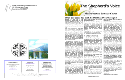 March/April - Good Shepherd Lutheran Church