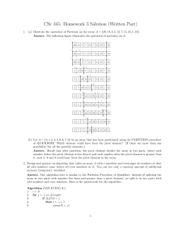 CSc 345: Homework 3 Solution (Written Part)