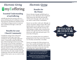 myEoffering - McDaniel Church Envelope & Mailing Company
