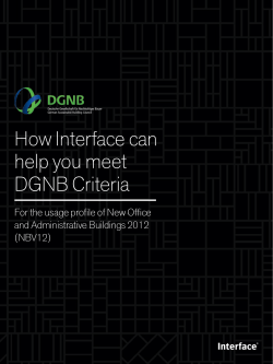 How Interface can help you meet DGNB Criteria