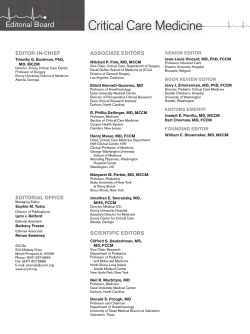 Critical Care Medicine
