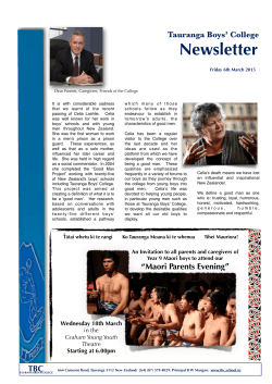 6th March, 2015 - Tauranga Boys College