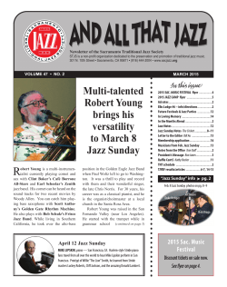 Multi-talented Robert Young brings his versatility to March 8 Jazz