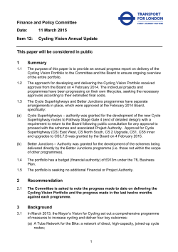 Item 12 - Cycling Vision Annual Update PDF 405KB