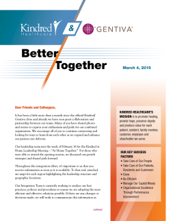Better Together - Kindred Healthcare