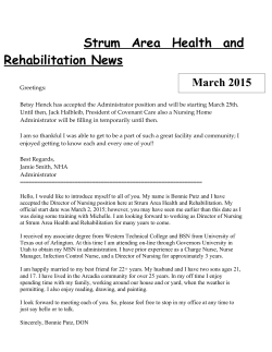 Newsletter - Strum Area Health & Rehabilitation