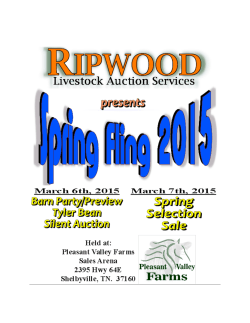 FinalHorseSaleOrder2015 c - Ripwood Livestock Auction Services