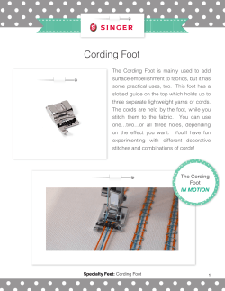 Cording Foot