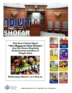 This Year`s Purim Shpiel “The Muppets Take Purim