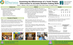 Examining the Effectiveness of a Youth Theater Intervention to