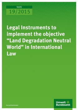 &ldquo;Land Degradation Neutral World&rdquo; in International Law