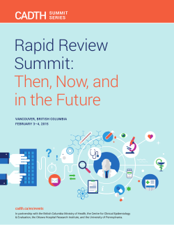 Rapid Review Summit: Then, Now, and in the Future