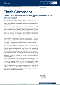 Flash Comment - China: PBoC interest rate cut
