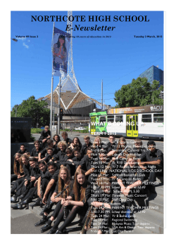 View latest newsletter - Northcote High School