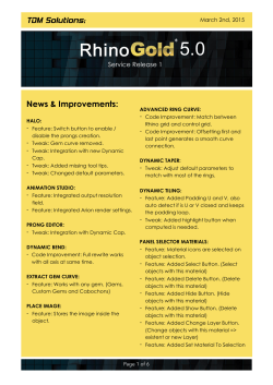 RhinoGold 5.0 SR1 News, Improvements and bugs fixed