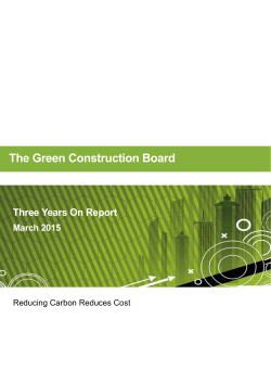 Green Construction Board Three Years On report