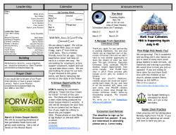 Weekly Bulletin - The Church at Pine Ridge