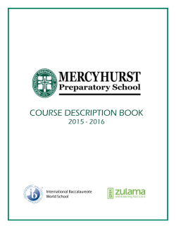 Course Descriptions 2015-16