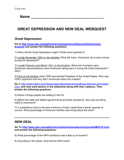 GREAT DEPRESSION AND NEW DEAL WEBQUEST Answer Sheet