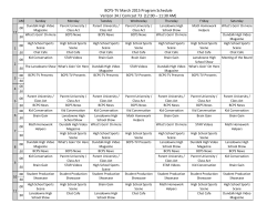 BCPS-TV March 2015 Program Schedule Verizon 34 / Comcast 73