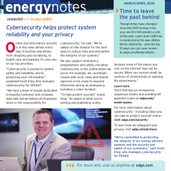 March/April Energy Notes - San Diego Gas & Electric