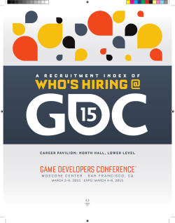 the `Who`s Hiring @ GDC 2015` brochure now!